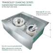 Transolid Diamond Sink Kit with Farmhouse Style Single Bowl, Magnetic Accessories Kit, and Drain Kit KKM-DTSSF302510-M