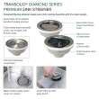 Transolid Diamond Sink Kit with Farmhouse Style Super Single Bowl, Magnetic Accessories Kit, and Drain Kit KKM-DTSSF362510-M