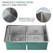 Transolid KKM-DUDO331910 Diamond Sink Kit with 60/40 Double Bowls, Magnetic Accessories Kit, and Drain Kit