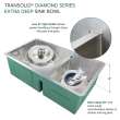 Transolid KKM-DUDO331910 Diamond Sink Kit with 60/40 Double Bowls, Magnetic Accessories Kit, and Drain Kit