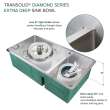 Transolid KKM-DUDO361910 Diamond Sink Kit with 60/40 Double Bowls, Magnetic Accessories Kit, and Drain Kit