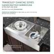 Transolid KKM-DUDOF362010 Diamond Sink Kit with Farmhouse Style 60/40 Double Bowls, Magnetic Accessories Kit, and Drain Kit