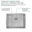 Transolid KKM-DUSB231810 Diamond Sink Kit with Single Bowl, Magnetic Accessories Kit, and Drain Kit