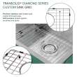 Transolid KKM-DUSB231810 Diamond Sink Kit with Single Bowl, Magnetic Accessories Kit, and Drain Kit
