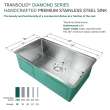 Transolid KKM-DUSS321910 Diamond Sink Kit with Super Single Bowl, Magnetic Accessories Kit, and Drain Kit