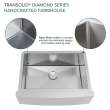 Transolid KKM-DUSSF302210 Diamond Sink Kit with Farmhouse Style Single Bowl, Magnetic Accessories Kit, and Drain Kit