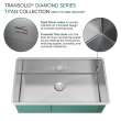 Transolid KKM-DUSST321910-16 Diamond Titan Sink Kit with Super Single Bowl, Magnetic Accessories Kit, and Drain Kit