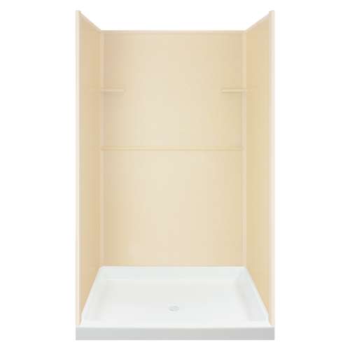 Transolid Solid Surface 48-in x 72-in Alcove Shower Wall and Base Kit