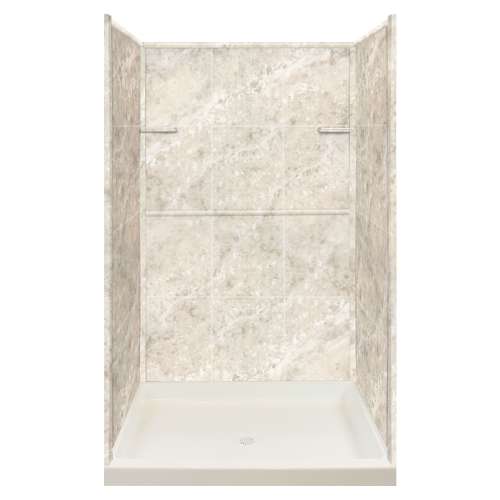 Transolid Solid Surface 48-in x 72-in Alcove Shower Wall and Base Kit