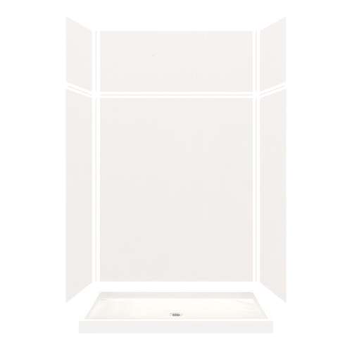 Transolid Expressions 60-in X 32-in X 96-in Glue to Wall Alcove Shower Kit - In Multiple Colors