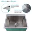 Transolid LSA1-252212-BS 25-in x 22-in x 12-in Dual-Mount Laundry/Utility Sink Kit with Accessories
