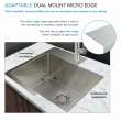 Transolid LSA3-252212-BS 25-in x 22-in Dual-Mount Laundry/Utility Sink Kit in Brushed Stainless
