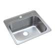 Transolid MTSB252212-1 Meridian Stainless Steel Laundry/Utility Sink with 1-Hole in Brushed Finish