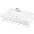Transolid Martha Vitreous China 23-in Rectangular Vessel Sink with Single Hole