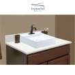 28 in. Quartz Vessel Vanity Top in Milan White with Single Hole