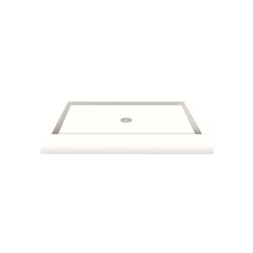 Transolid Decor Solid Surface 48-in x 34-in Shower Base with Center Drain