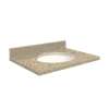 Transolid Quartz 25-in x 22-in Vanity Top with Eased Edge