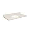Transolid Quartz 37-in x 22-in Vanity Top with Eased Edge