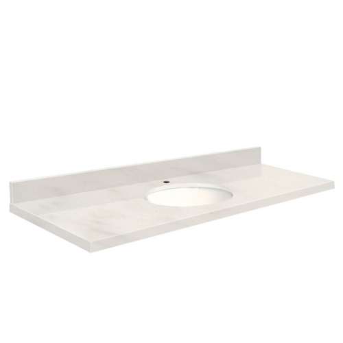 Transolid Quartz 61-in x 22-in Vanity Top with Eased Edge