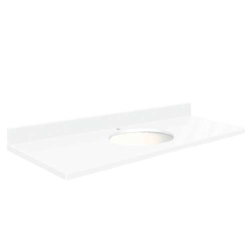Transolid Quartz 61-in x 22-in Vanity Top with Eased Edge