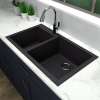 Transolid Quantum Granite 33-in Undermount Kitchen Sink