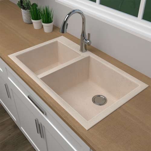 Transolid Quantum Granite 33-in Undermount Kitchen Sink