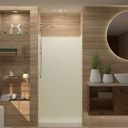 Transolid Studio Solid Surface 36-in x 72-in Shower Wall Trimmable Surround