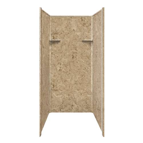 Transolid RBE3667-94N Studio 36-in x 36-in Solid Surface Shower Walls in Sand Mountain