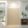 Transolid RBE4867-96N Studio 36-in x 48-in Solid Surface Shower Wall Trimmables in Almond Sky
