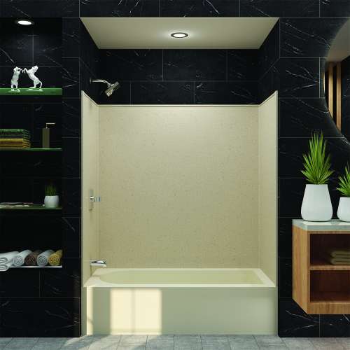 Transolid Studio Solid Surface 60-in x 60-in Tub Wall Surround