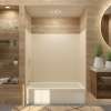 Transolid Studio Solid Surface 60-in x 60-in Tub Wall Surround