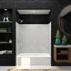 Transolid RBE6026-91N Studio 32-in x 60-in Solid Surface Bathtub Walls in White Carrara
