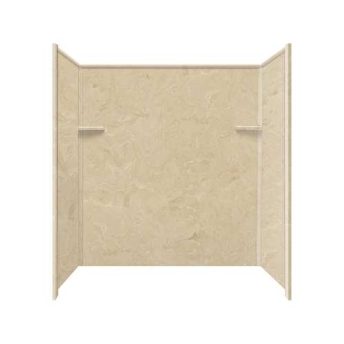 Transolid RBE6026-96N Studio 32-in x 60-in Solid Surface Bathtub Walls in Almond Sky
