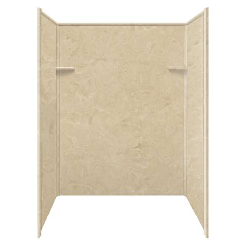 Transolid RBE6067-96N Studio 36-in x 60-in Solid Surface Shower Walls in Almond Sky