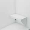 Transolid Studio Rectangular Shower Seat in White