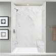 Transolid Studio Rectangular Shower Seat in White Carrara
