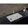 Transolid Radius Granite 31-in Undermount Kitchen Sink Kit with Grids, Strainers and Drain Installation Kit in White
