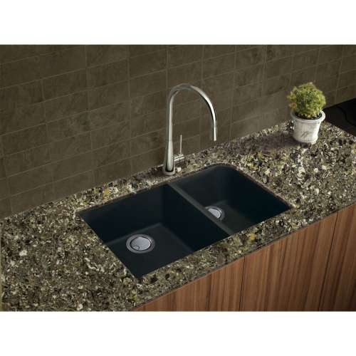 Transolid Radius Granite 31-in Undermount Kitchen Sink