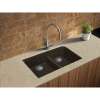 Transolid Radius Granite 31-in Undermount Kitchen Sink Kit with Grids, Strainers and Drain Installation Kit in Espresso