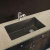 Transolid Radius Granite 31-in Undermount Kitchen Sink Kit with Grids, Strainers and Drain Installation Kit in Espresso