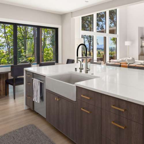 Transolid RUSSF3319-16 SilQgranite Farmhouse Kitchen Sink in Caf