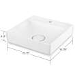 Transolid Rachel Vitreous China 15.75-in Rectangular Vessel Sink with Single Hole
