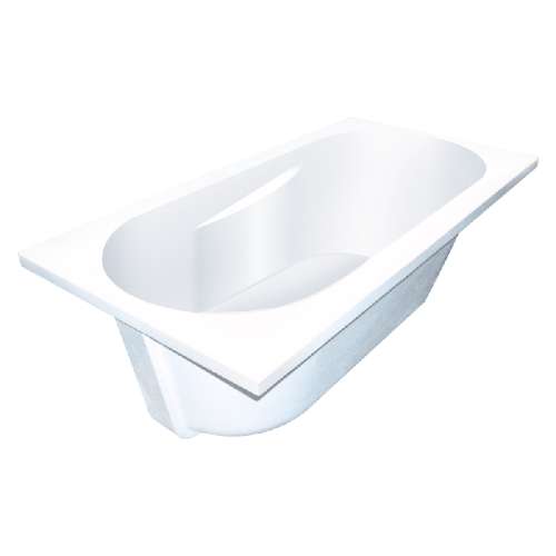 Transolid Brookfield 60-in L x 32-in W x 19-in H Resin Stone Drop-in/Undermount Bathtub with end drain, in White