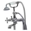 Transolid Cierra Resin Stone 71-in Center Drain Freestanding Tub and Faucet Kit