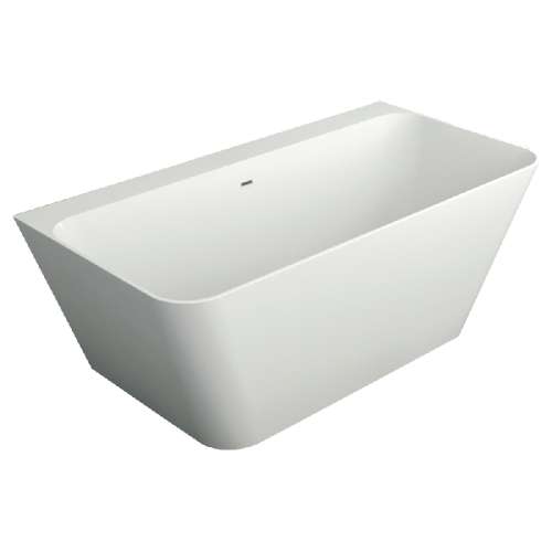 Transolid Glenwood 67-in L x 31.5-in W x 24-in H Resin Stone Freestanding Bathtub with center drain, in White