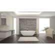 Transolid Sherwood Grande 71-in L x 32-in W x 21-in H Resin Stone Freestanding Bathtub with center drain, in White