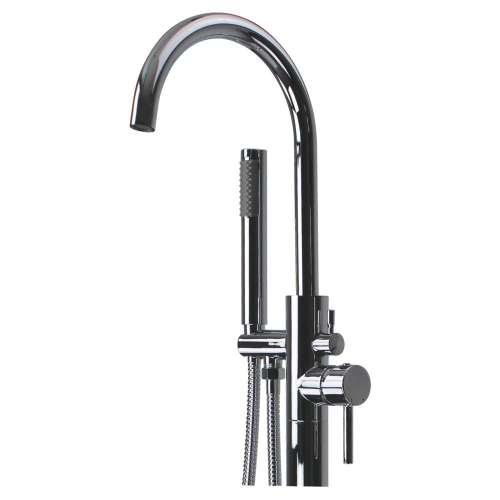 Transolid Marisol Resin Stone 58-in Center Drain Freestanding Tub and Faucet Kit