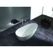 Transolid Marisol Grande 67-in L x 33in W x 22in H Resin Stone Freestanding Bathtub with center drain, in White