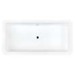 Transolid SMN6030 Milan 60in. Freestanding Resin Stone Bathtub with Center Drain, in White