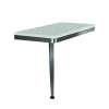 24in x 12in Left-Hand Shower Seat with Brushed Stainless Frame and Leg, in Grey Beach